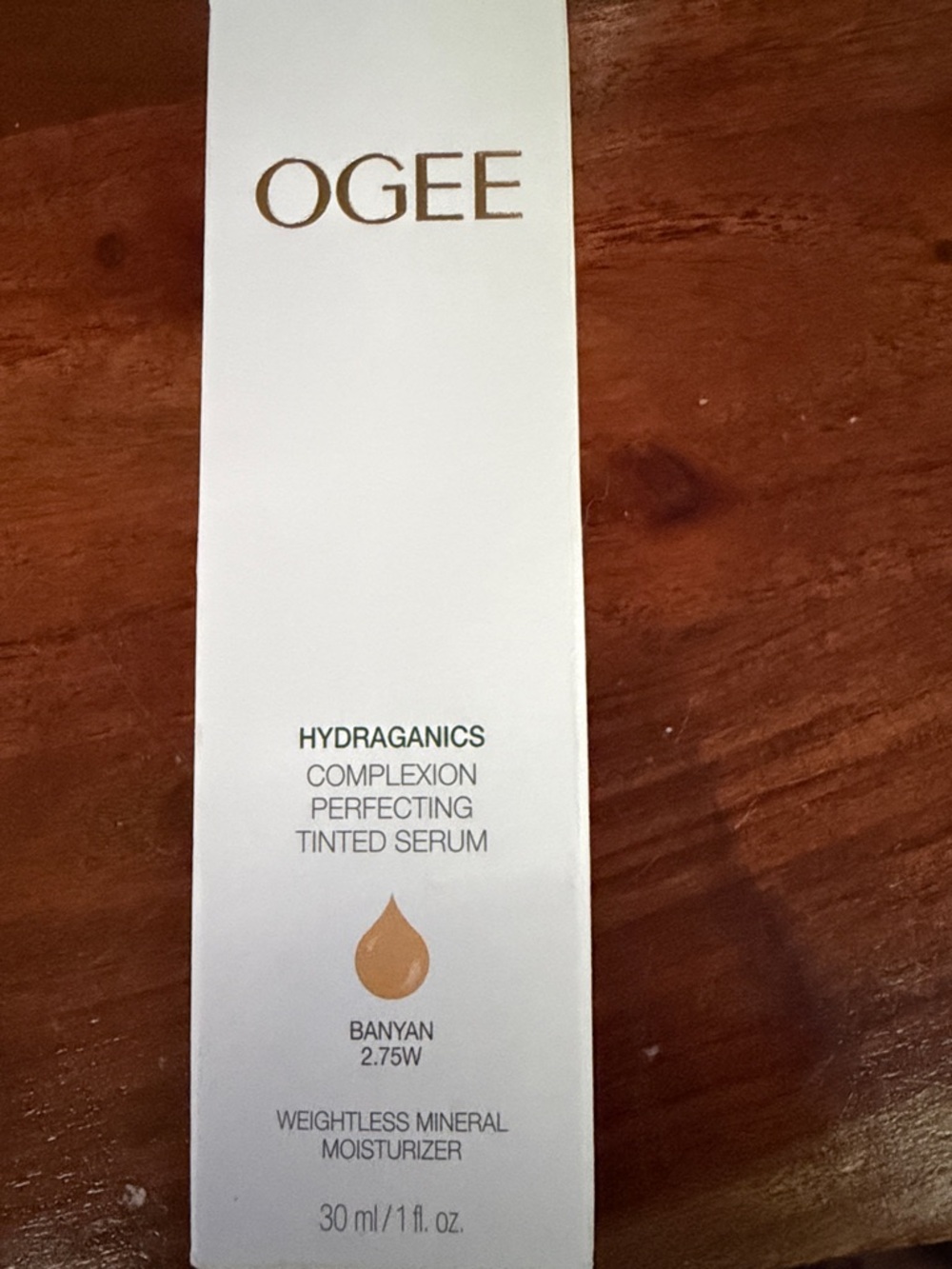 NEW in Box OGEE Hydraganics Complexion Perfecting Tinted Serum-Banyan- Light Tan